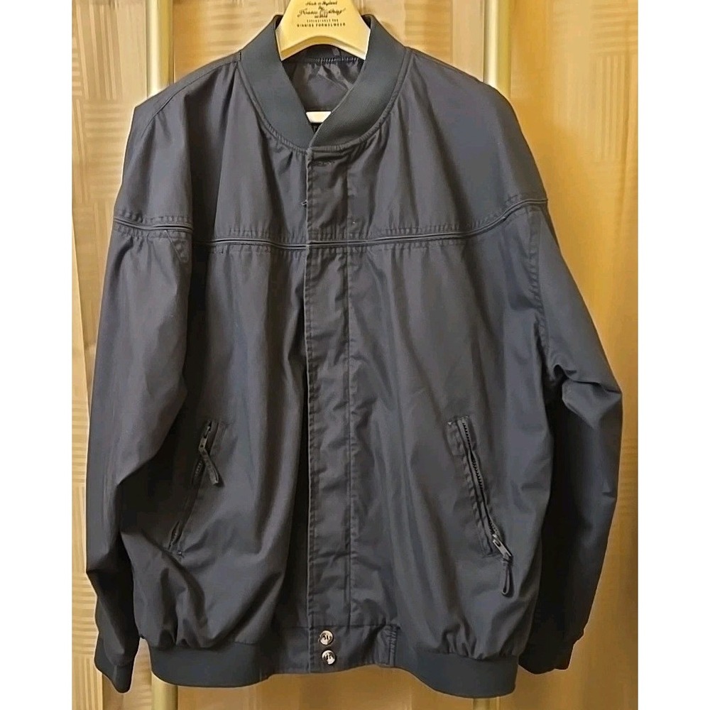 Vintage Windbreaker Brand Jacket Navy Blue Full‎ Zip Men's Size XL